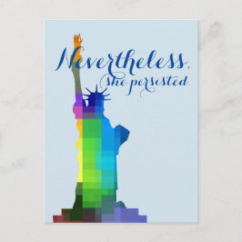 Lady Liberty beharrt Postkarte