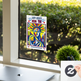Lady Liberty braucht dich! Weißer BG-Kampf gegen O Fensteraufkleber