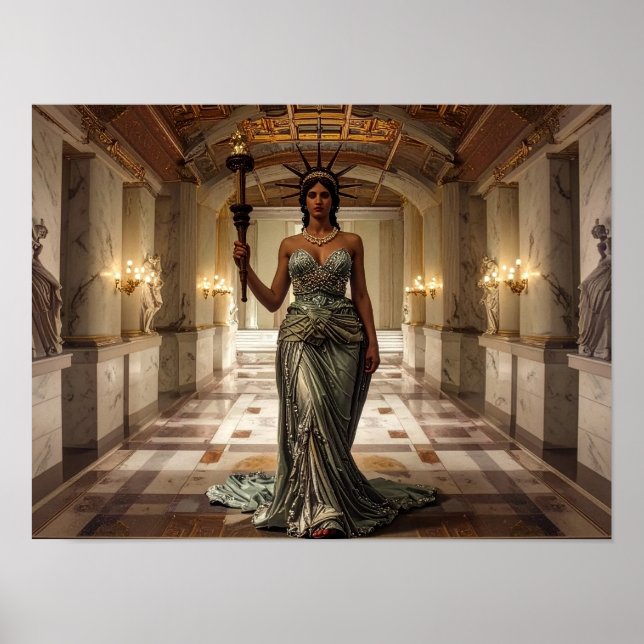 Lady Liberty Democracy Freedom Liberty Art Poster (Vorne)