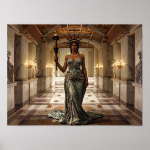 Lady Liberty Demokratie Freiheit Liberty Kunst Poster