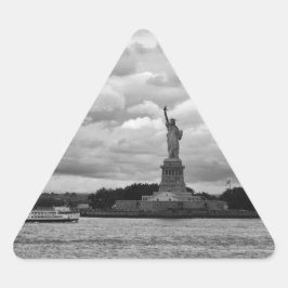 Lady Liberty. Freiheitsstatue, USA Dreieckiger Aufkleber