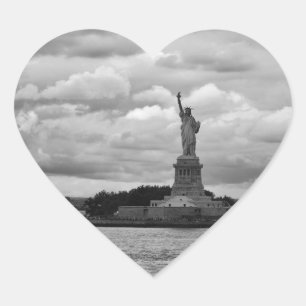 Lady Liberty. Freiheitsstatue, USA Herz-Aufkleber
