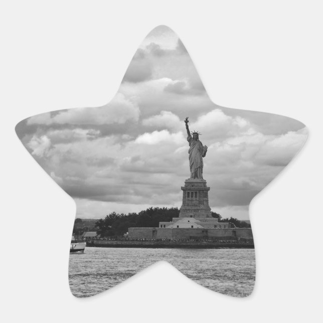 Lady Liberty. Freiheitsstatue, USA Stern-Aufkleber (Vorderseite)