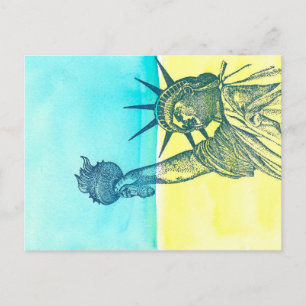 Lady Liberty für die Ukraine Postkarte