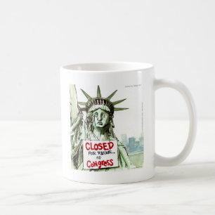 Lady Liberty geschlossen für Reparatur des Kongres Kaffeetasse