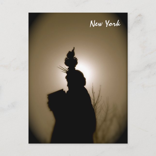 Lady Liberty in all ihrer Herrlichkeit Postkarte (Vorderseite)