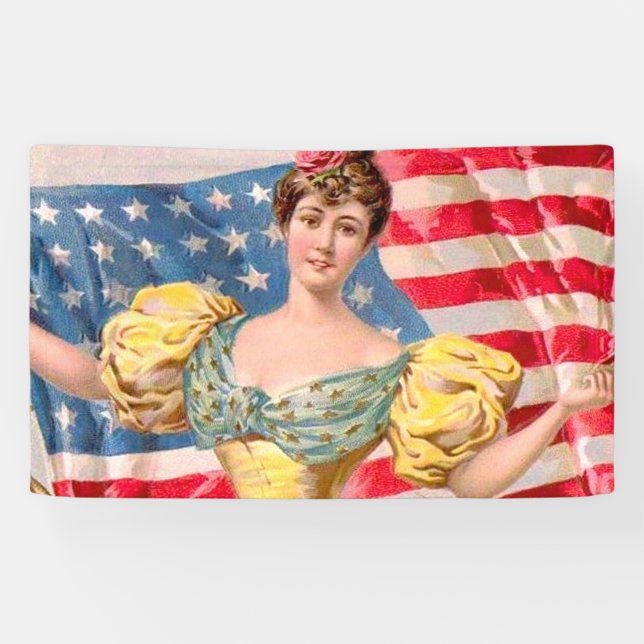 Lady Liberty Independence Banner (Horizontal)