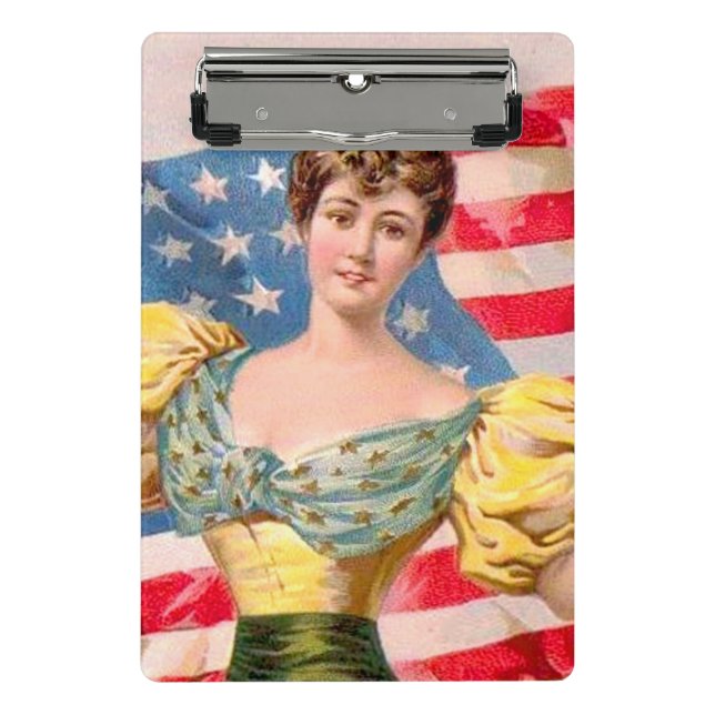 Lady Liberty Independence Mini Klemmbrett (Vorderseite)