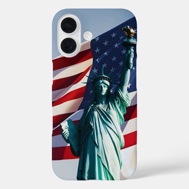 Lady Liberty iPhone 16 Hülle (Rückseite)