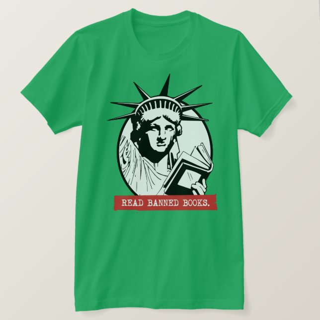 Lady Liberty las verbotene Bücher T-Shirt (Design vorne)