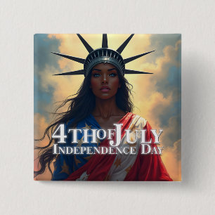 Lady Liberty neu interpretiert – Ein neues Gesicht Button