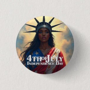 Lady Liberty neu interpretiert – Ein neues Gesicht Button