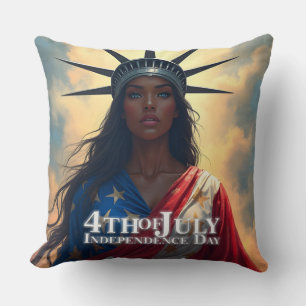 Lady Liberty neu interpretiert – Ein neues Gesicht Kissen