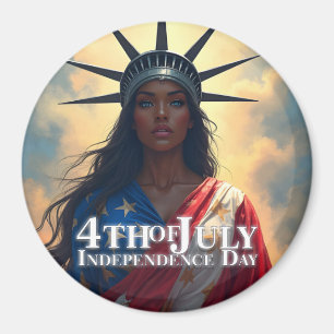 Lady Liberty neu interpretiert – Ein neues Gesicht Magnet