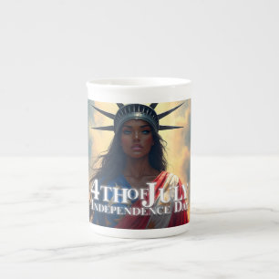 Lady Liberty neu interpretiert – Ein neues Gesicht Prozellantasse