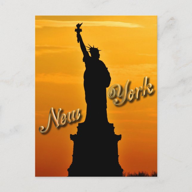 Lady Liberty, New York City, NY USA Postkarte (Vorderseite)