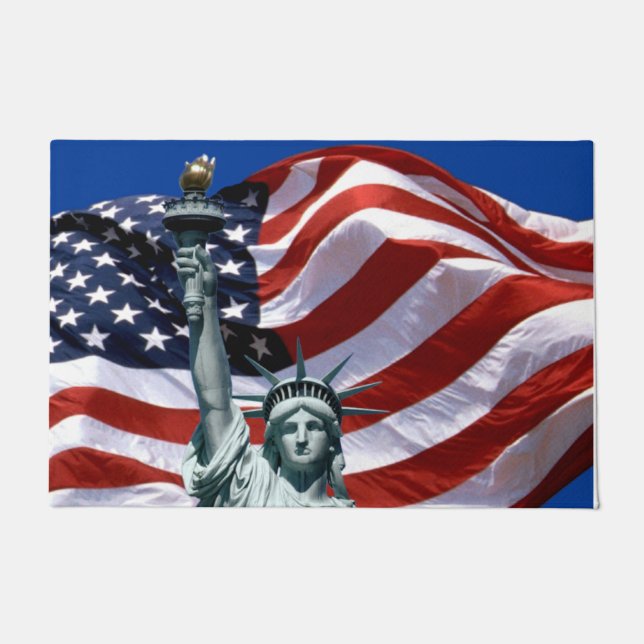 Lady Liberty, Old Glory Door Mat Fußmatte (Vorderseite)
