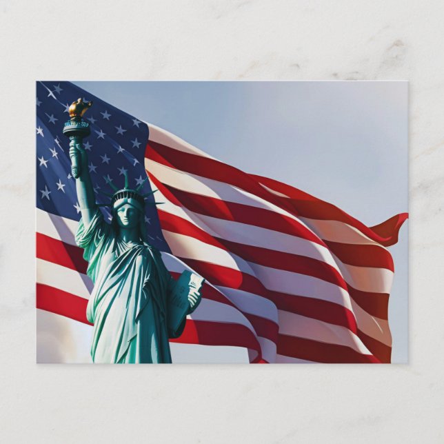 Lady Liberty Postkarte (Vorderseite)