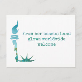 Lady Liberty Protest Postcard Postkarte