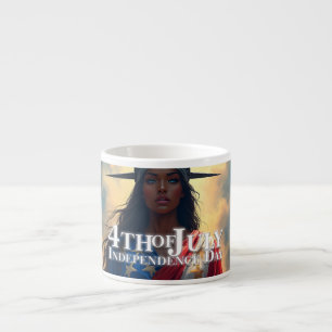 Lady Liberty Reimagined - Ein neues Gesicht der Fr Espressotasse
