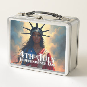 Lady Liberty Reimagined - Ein neues Gesicht der Fr Metall Brotdose