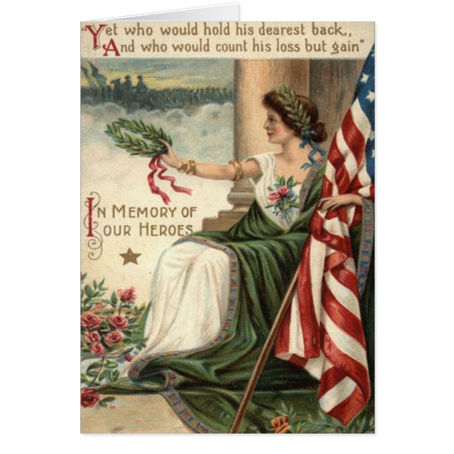Lady Liberty Rose Soldiers unter US-Flagge (Vorne)