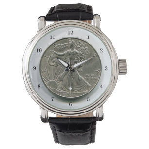 Lady Liberty Silver Dollar Armbanduhr