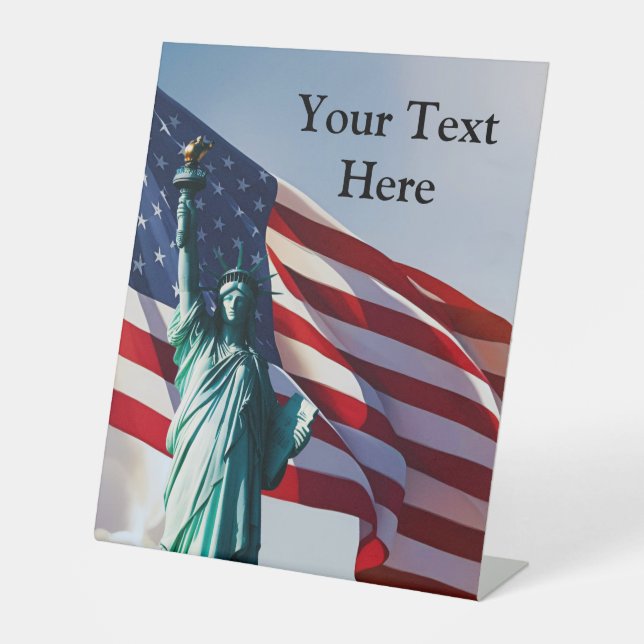 Lady Liberty Sockelschild (Vorderseite)