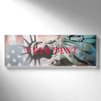 Lady Liberty und die amerikanische Flagge