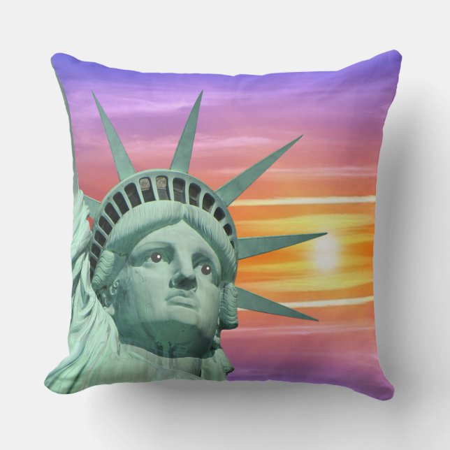 Lady Liberty und Sunrise Kissen (Vorderseite)