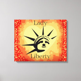 Lady Liberty Wrapped Canvas Leinwanddruck