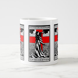 Lady Liberty WWI US Patriotic Poster 1918 Jumbo-Tasse