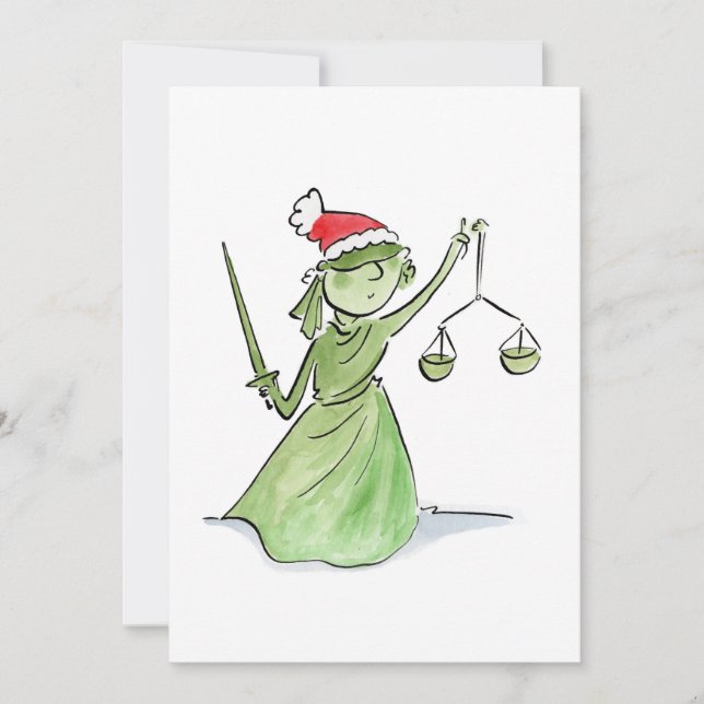 Lady Liberty zu Weihnachten Einladung (Vorderseite)