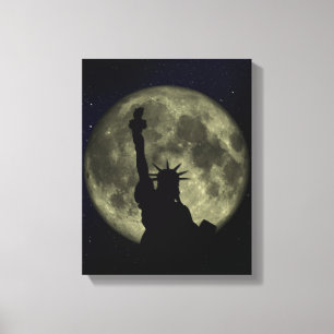 Lady Liberty's Moon Leinwanddruck