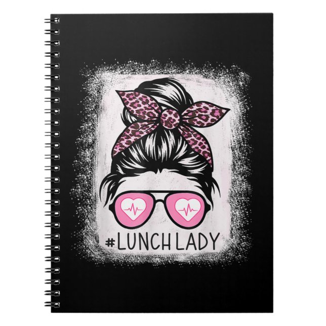 Lady Life gebleicht Shirts Pink Leopard Messy Notizblock (Vorderseite)