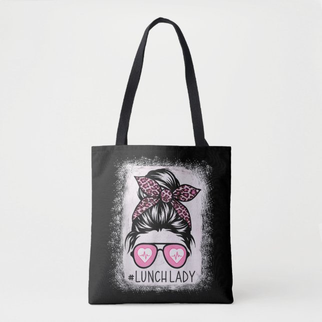 Lady Life gebleicht Shirts Pink Leopard Messy Tasche (Vorderseite)