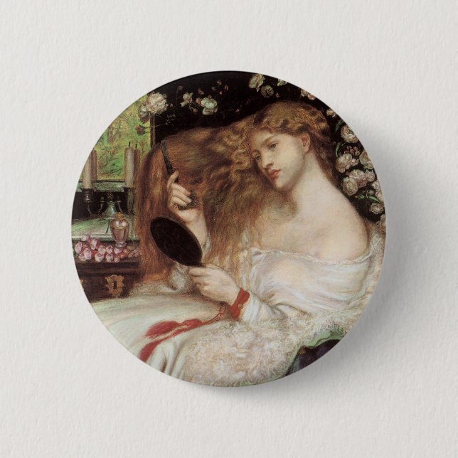 Lady Lilith von Rossetti, Vintager Viktorianischer Button (Vorderseite)