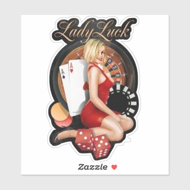 Lady Luck Aufkleber (Blatt)