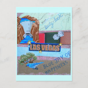 Lady Luck Collage Postkarte