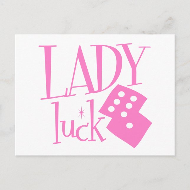 Lady Luck Dice Postkarte (Vorderseite)