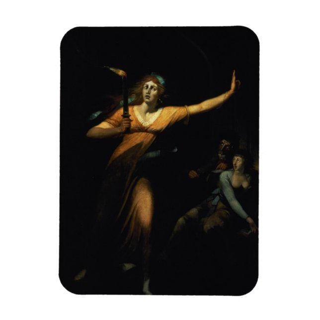 Lady Macbeth Sleepwalk, 1783 (Öl auf Leinwand) Magnet (Vertikal)