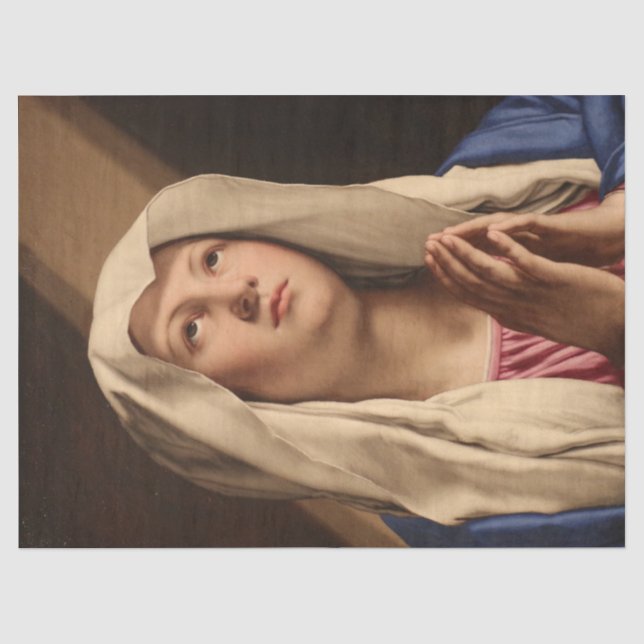 Lady Madonna Praying (Jungfrau Mary) (Christliche  Seidenpapier (Vorderseite)