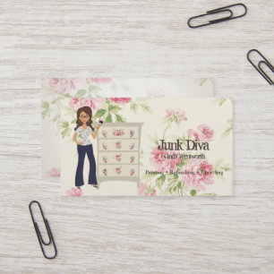 Lady Malpinsel Blumen Kommode Rosen Shabby Visitenkarte