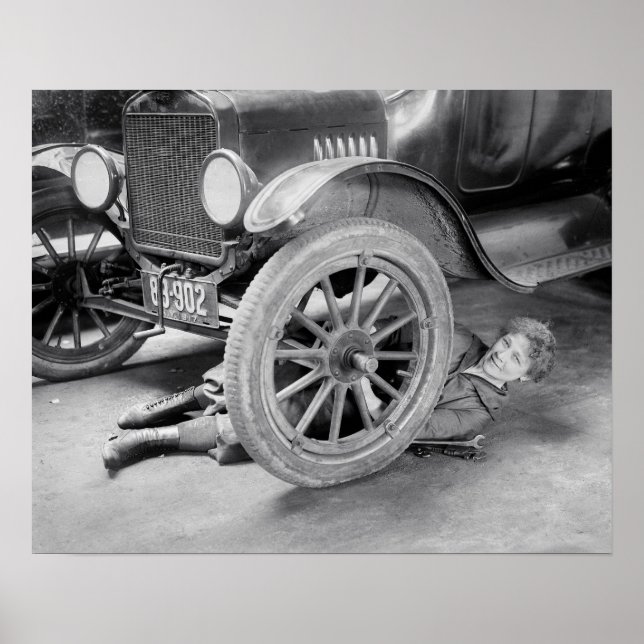 Lady Mechanic, 1920. Vintages Foto Poster (Vorne)