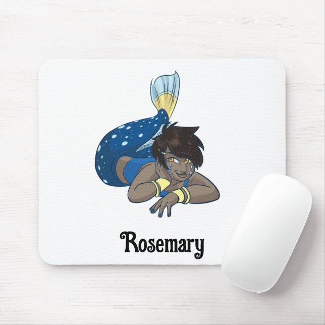 Lady Mermaid individuelle Name Mousepad (Mit Mouse)