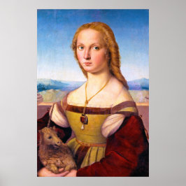 Lady mit dem Unicorn Raphael Santi Porträtmalerei Poster