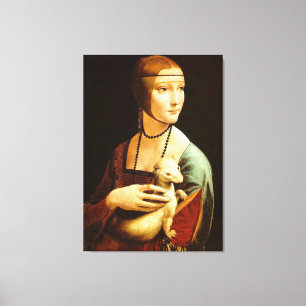 Lady mit einem Ermine,leonardo da Vinci Leinwanddruck