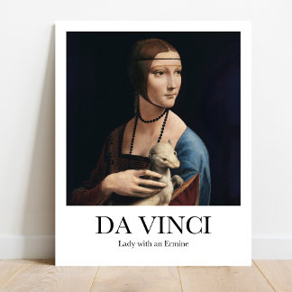Lady mit einem Ermine von Leonardo Da Vinci Poster