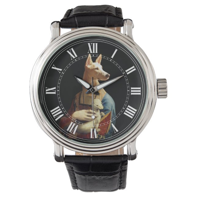 Lady mit Ermine, Luna-Version Armbanduhr (Vorderseite)