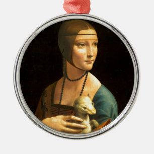 Lady mit Ermine Silbernes Ornament